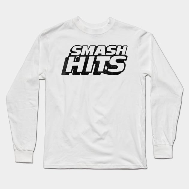 80s Smash Hits Faded Look Design Long Sleeve T-Shirt by CultOfRomance